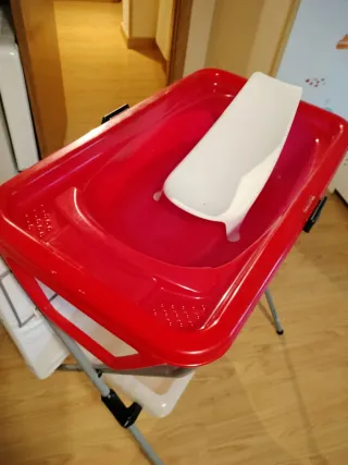 Bañera cambiador Jane con estampado de conejo