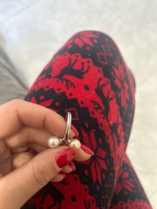 Anello con due perle