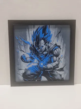 Cornice Vegeta Dragonball Hueforge 20x20cm