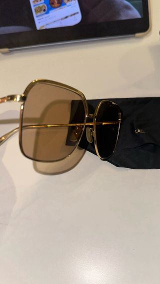 Gafas de sol Celine Marrón y Dorado