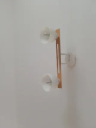 Lámpara de techo madera y cristal 50cm