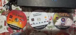 Consola PS2 Fat Negra + Mando + m card + juegos