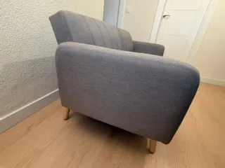 Sofá cama moderno beige/gris