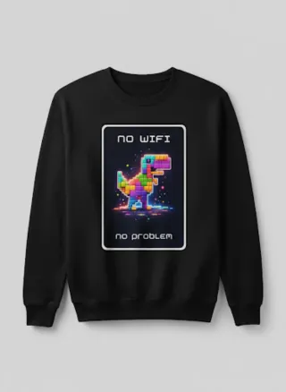 Sudadera Dinosaurio Tetris No wifi