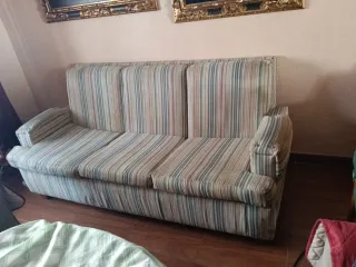 Sofá de 3 plazas a rayas