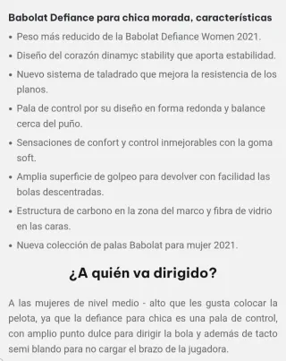 Pala de pádel Babolat Defiance women 2021