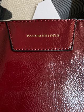 Bolso charol granate Paco Martinez
