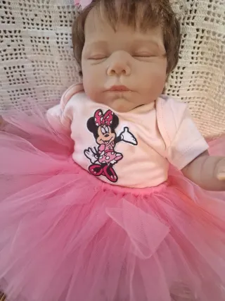 Muñeca Reborn Bebé Minnie Rosa