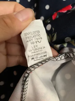 Vestido estampado floral y lunares