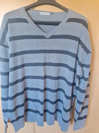Jersey Angelo Litrico Rayas Gris Talla XXL