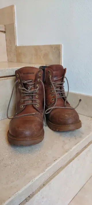 Scarponi Lumberjack Marrone Pelle - rotti