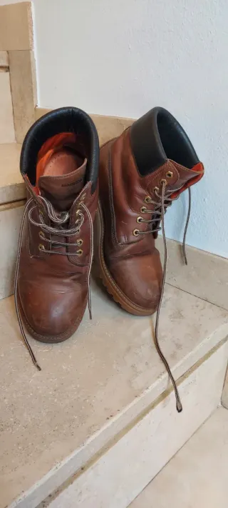 Scarponi Lumberjack Marrone Pelle - rotti