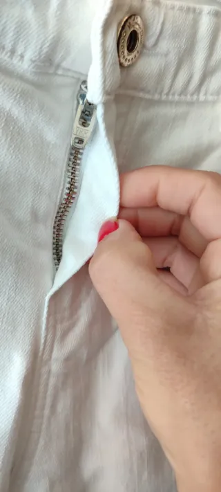 Calças de Ganga Brancas Massimo Dutti Tam 38