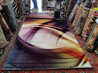 Alfombra multicolor diseño abstracto