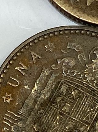 15 Monedas 1 Peseta 1947 Estrellas Varias