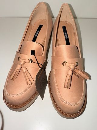 Zapatos Mustang tacón rosa T.39