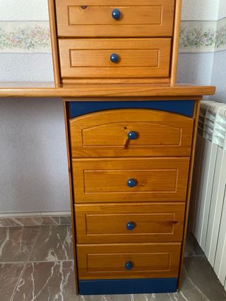 Set muebles habitación madera + colchón