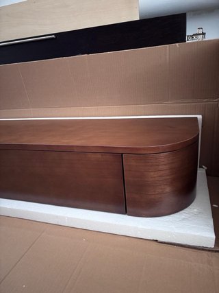 Mueble TV Colgante Madera Oscura