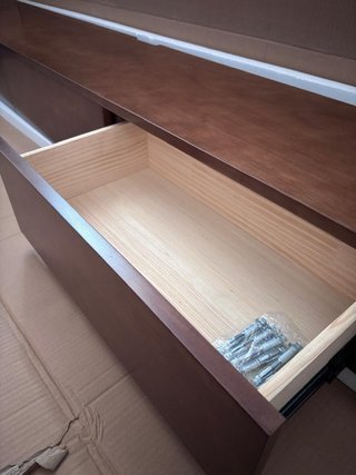 Mueble TV Colgante Madera Oscura
