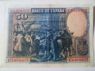 Billete 50 Pesetas Banco de España 1928