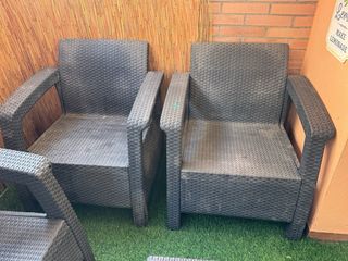 Conjunto Muebles Exterior Ratán