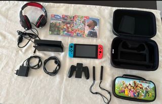 Nintendo Switch Azul/Rojo + Accesorios