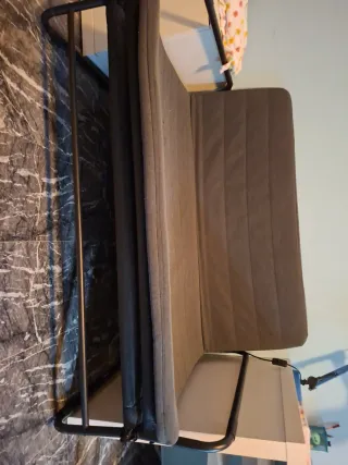 Divano letto grigio tessuto e metallo di Ikea