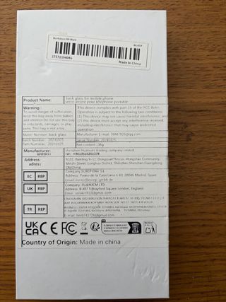 Cristal trasero iPhone XR Negro