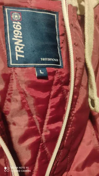 Chaqueta Terranova Gris y Roja Talla l