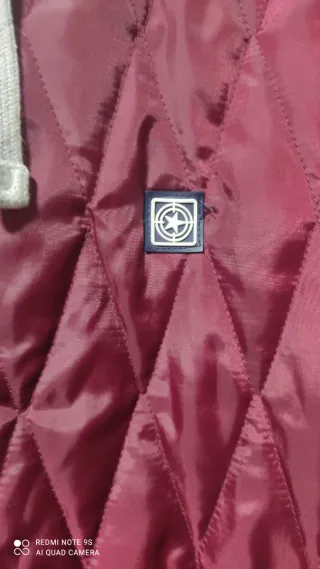 Chaqueta Terranova Gris y Roja Talla l
