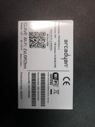 Router Wi-Fi Arcadyan PRV3397B-E-LT