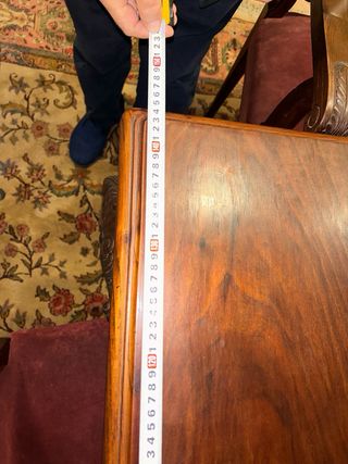 Mesa comedor extensible y 6 sillas madera.