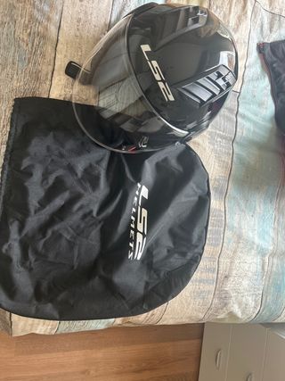 Casco Moto LS2 Negro con Visera