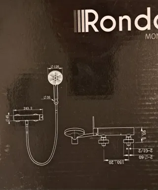 Grifo ducha monomando Rondo Pro - gun metal