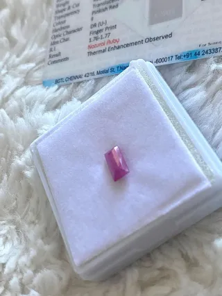 Rubino BGTL Rettangolare Step Cut 1.220 Cts