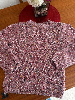 Jersey de lana multicolor con mezcla de colores