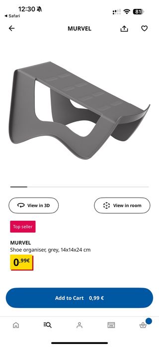 Zapatero Murvel gris (3 und) Precio para todo