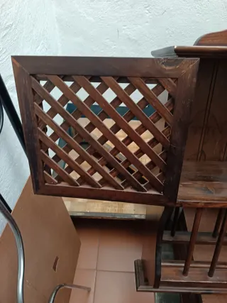 Platero rústico de madera