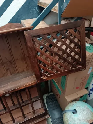 Platero rústico de madera