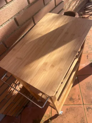 Carrito Cocina Bambú 92x37x56cm *Solo recogida*