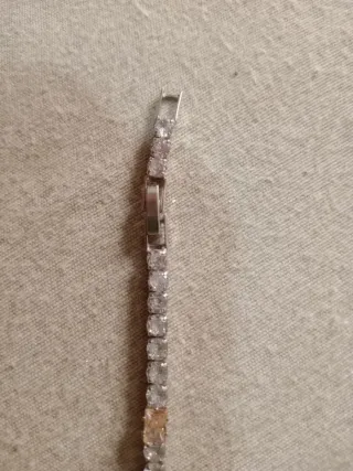 Bracciale donna con pietre rosa e argento