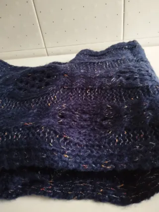 Bufanda tipo cuello azul