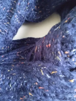 Bufanda tipo cuello azul