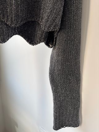 Jersey Zara gris plateado talla M