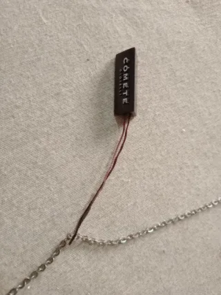 Comete Catenina Uomo Croce Argento Nero