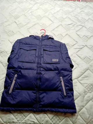 Chaqueta convertible en chaleco azul talla13 158cm