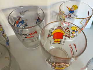 Lotto 10 Bicchieri Vintage Nutella Le Immagimatte