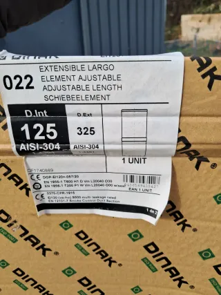 Tubo de chimenea metálico 4 tubos