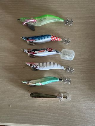 Pajaritas pesca calamar primeras marcas