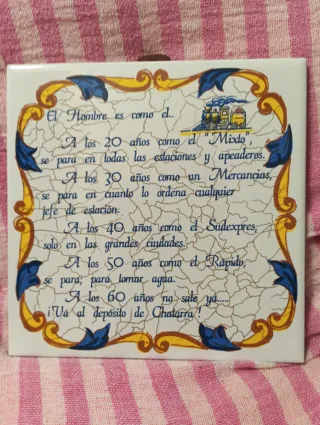 Azulejo con refrán
